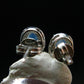 Moonstone Stud Earrings In Sterling Silver From India - 2.63 Grams