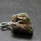 Extremely Rare Raw Gem Green Kornerupine Silver Pendant Crystal From Tanzania - 3.03 Grams - 0.8"