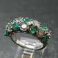 Emerald Faceted Silver Ring from Colombia - 4.92 Grams Total - Size 7