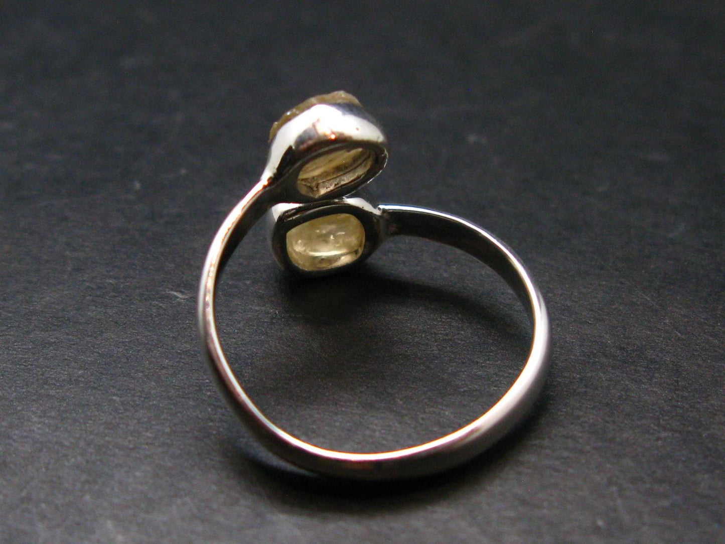 Rare Agni Gold Danburite Silver Ring From Tanzania - 2.15 Grams - size 7