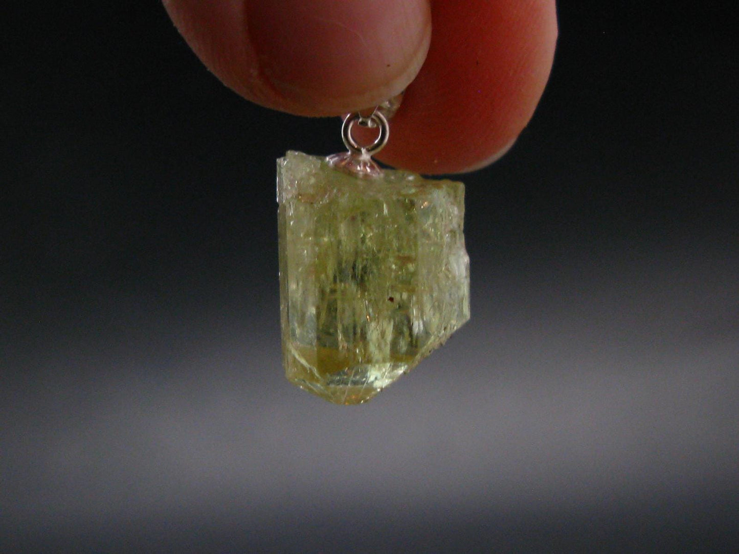 Large Gold Apatite Tumbled Pendant from Mexico - 3.42 Grams - 0.9"