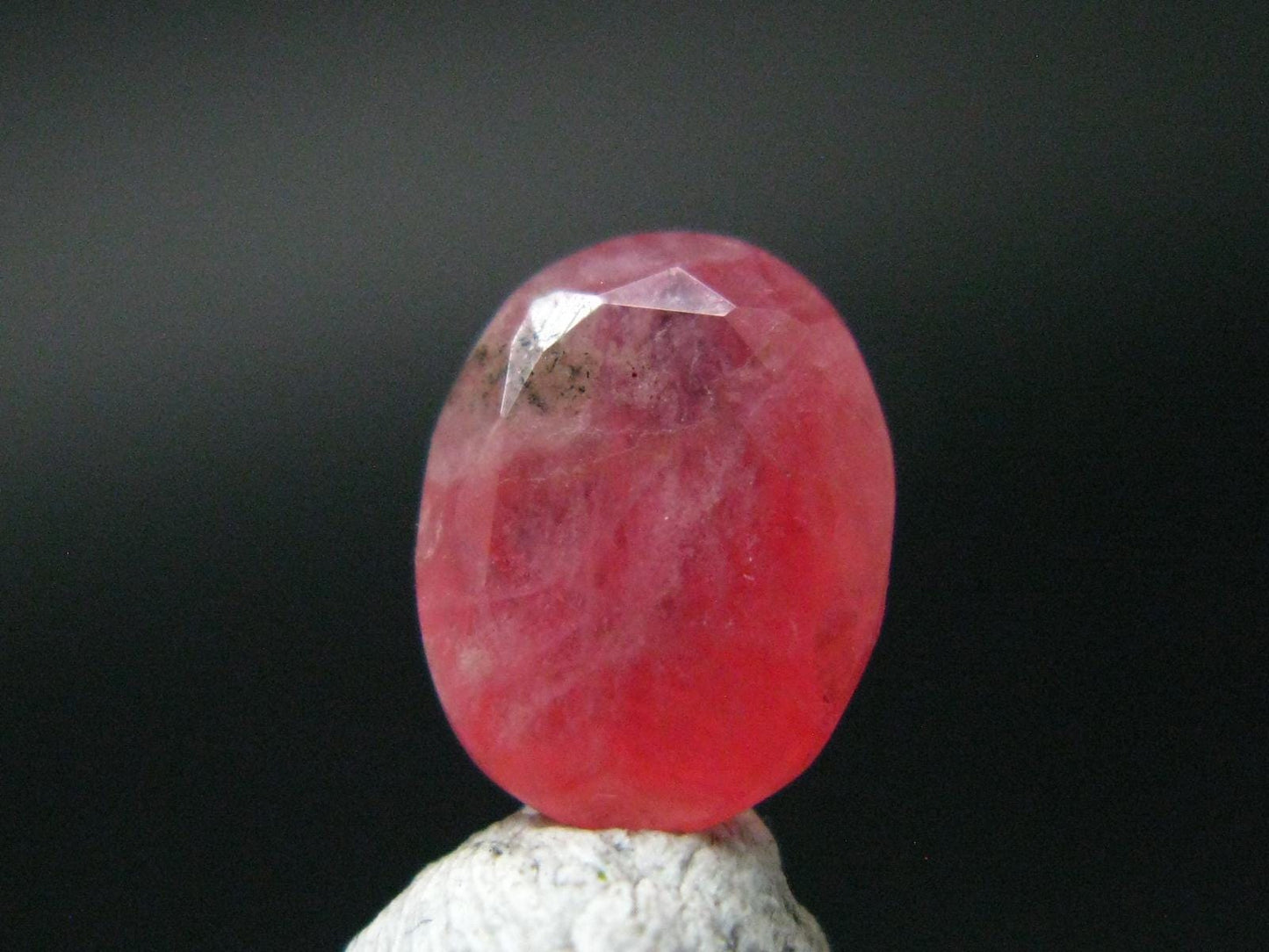Rare Pink Tugtupite Cut Gem Stone From Greenland - 1.55 Carats - 9x7mm