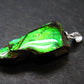 Ammolite Amolite Silver Pendant From Alberta Canada - 1.3" - 2.90 Grams