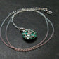 Emerald Silver Pendant W/Chain From Colombia - 2.90 Grams Total