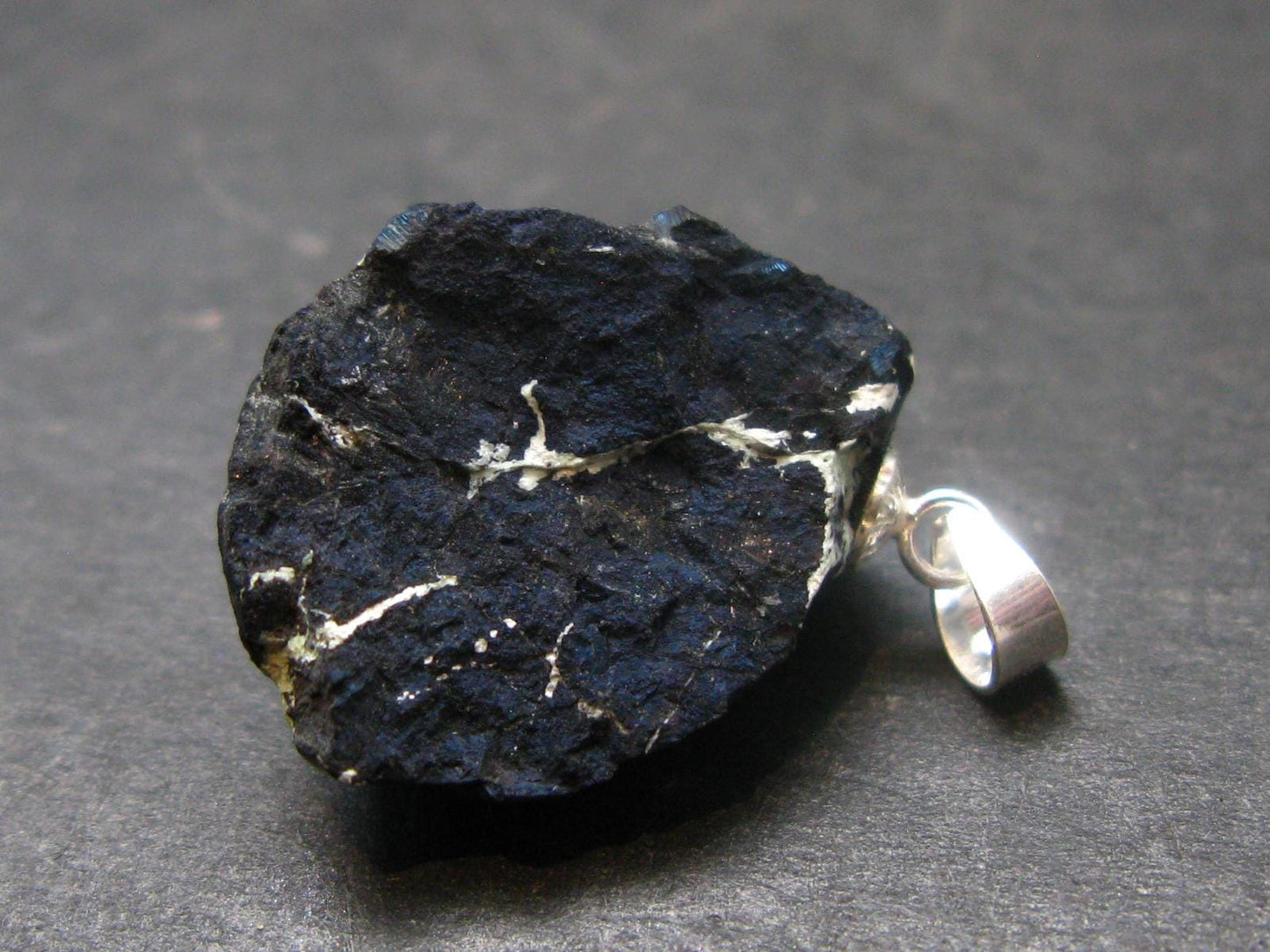 Covelite Covellite Crystal Silver Pendant From Peru - 1.0" - 4.8 Grams