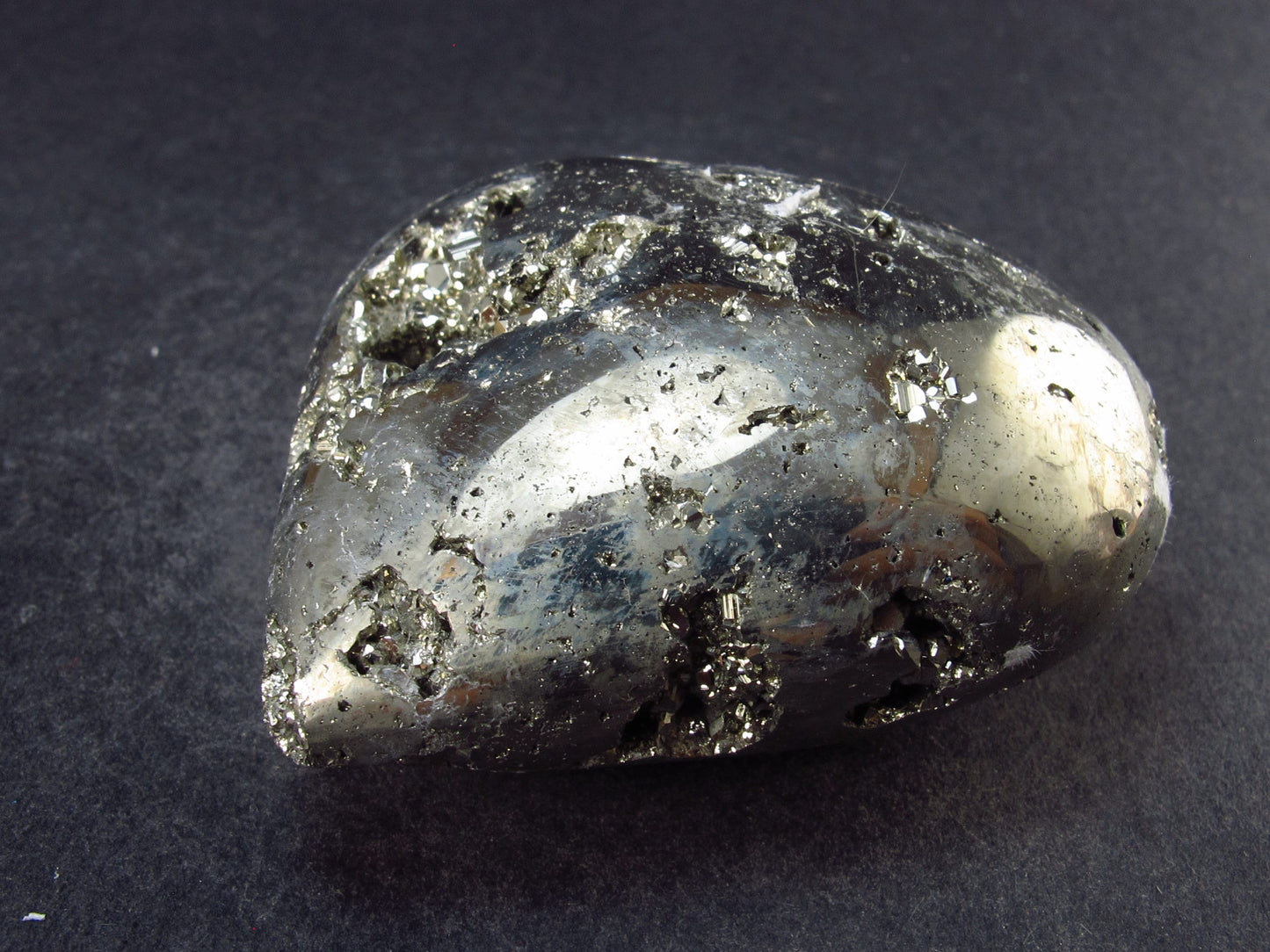 Pyrite Crystallized Carved Heart From Peru - 2.1" - 129.8 Grams