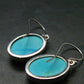 Nice Raw Natural Turquoise Sterling Silver Earrings from Mexico - 6.0 Grams