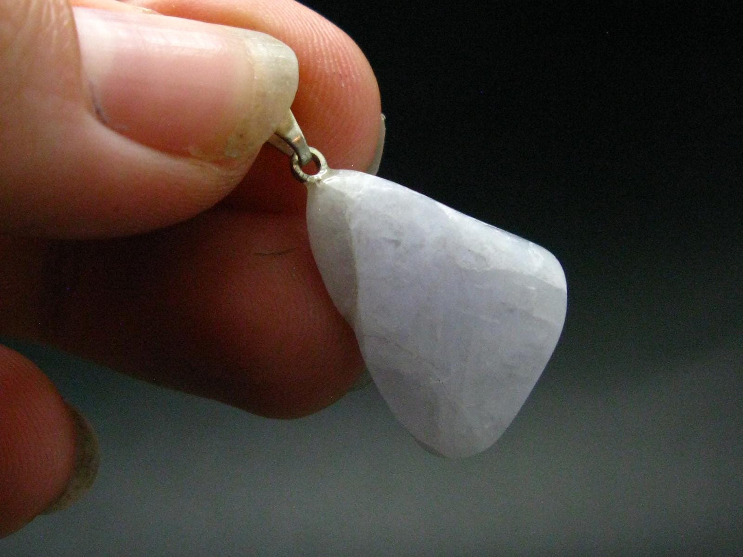 Nice Lilac Amblygonite Crystal Silver Pendant from Brazil - 1.1" - 4.30 Grams
