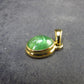 Tsavorite Green Garnet Gold Plated Silver Pendant from Tanzania - 0.7" - 1.76 Grams