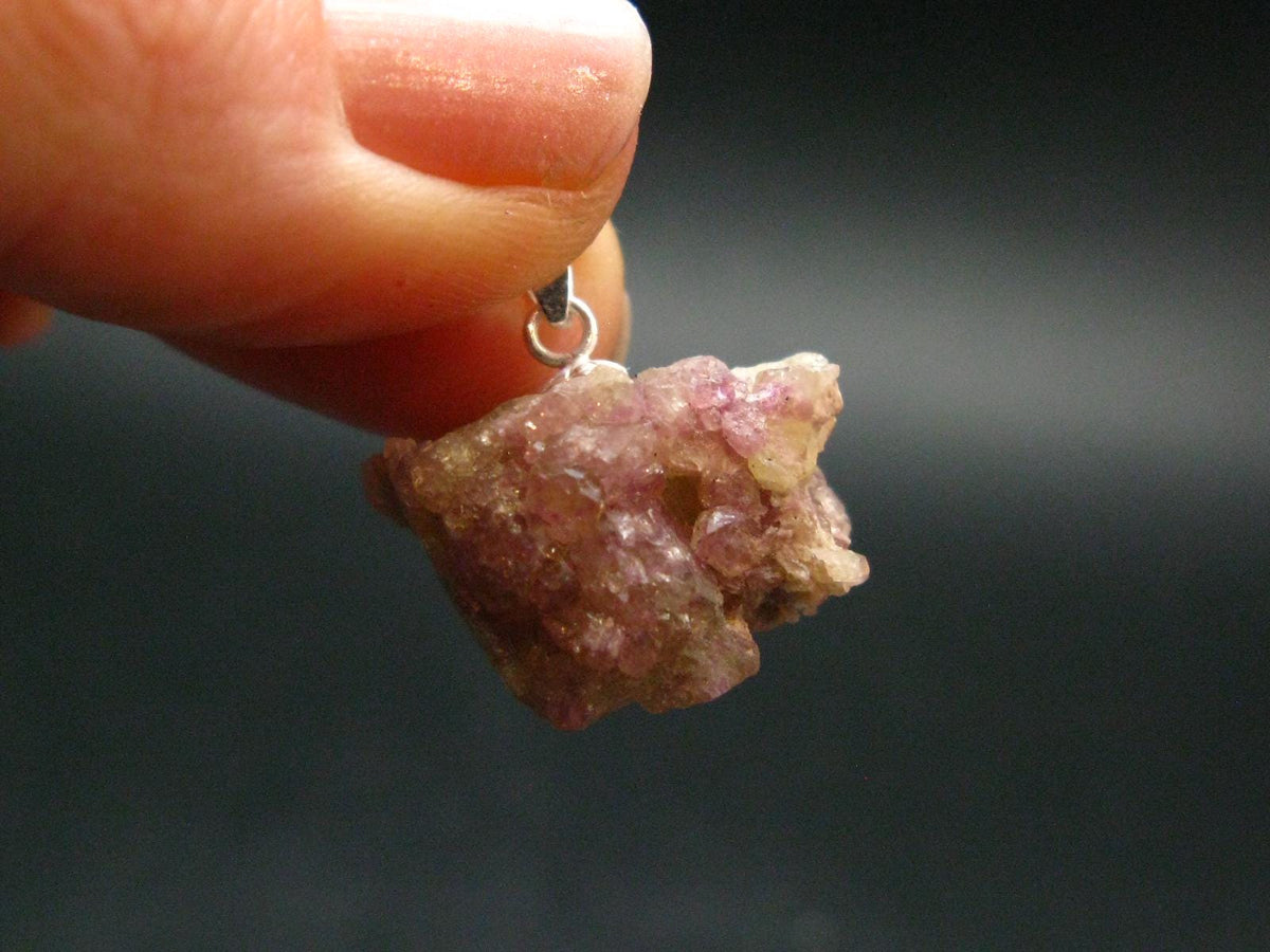 Vesuvianite Idocrase Crystal Silver Pendant From Canada - 0.8" - 5.20 Grams