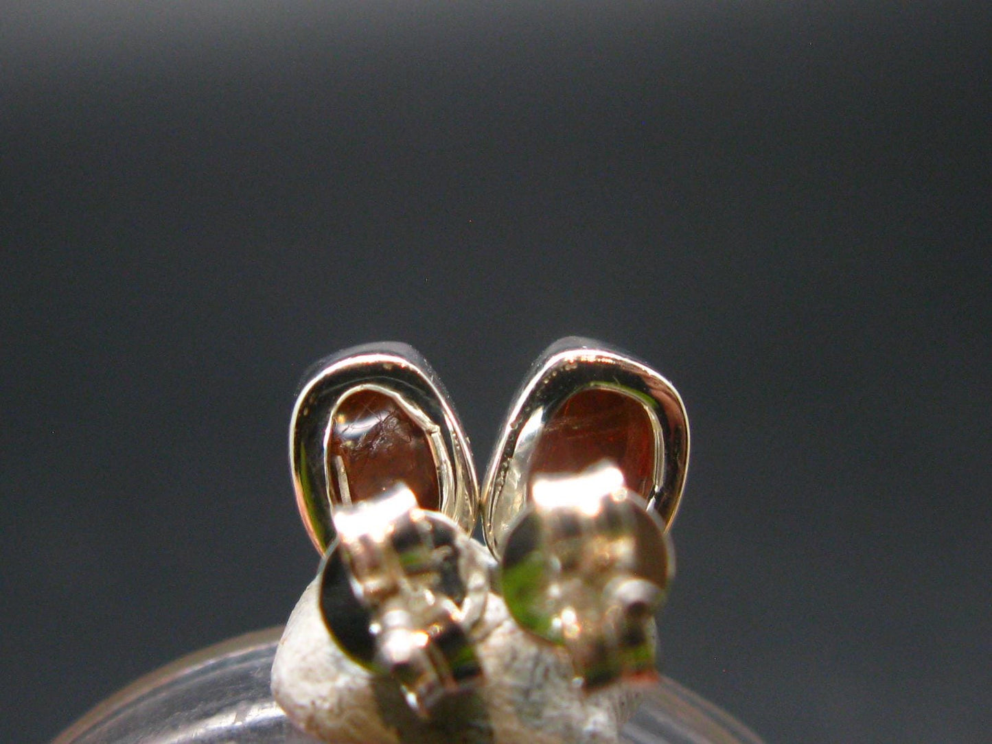 Zincite Zinkite Stud Earrings Sterling Silver From Poland - 1.53 Grams