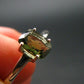 Moldavite Tektite Silver Ring from Czech Republic - Size 7 - 1.71 Grams