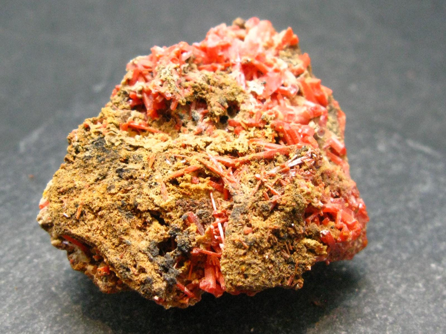 Rare Orange Crocoite Cluster From Australia - 1.6"- 34.21 Grams