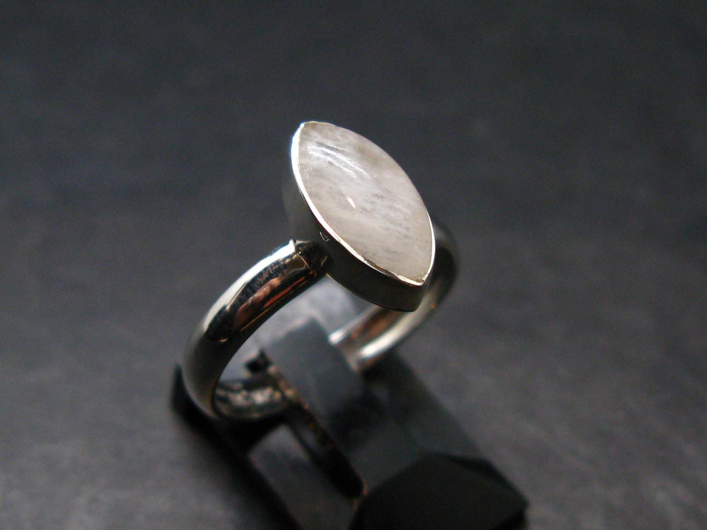 Natrolite Silver Ring From Russia - 2.12 Grams - Size 7