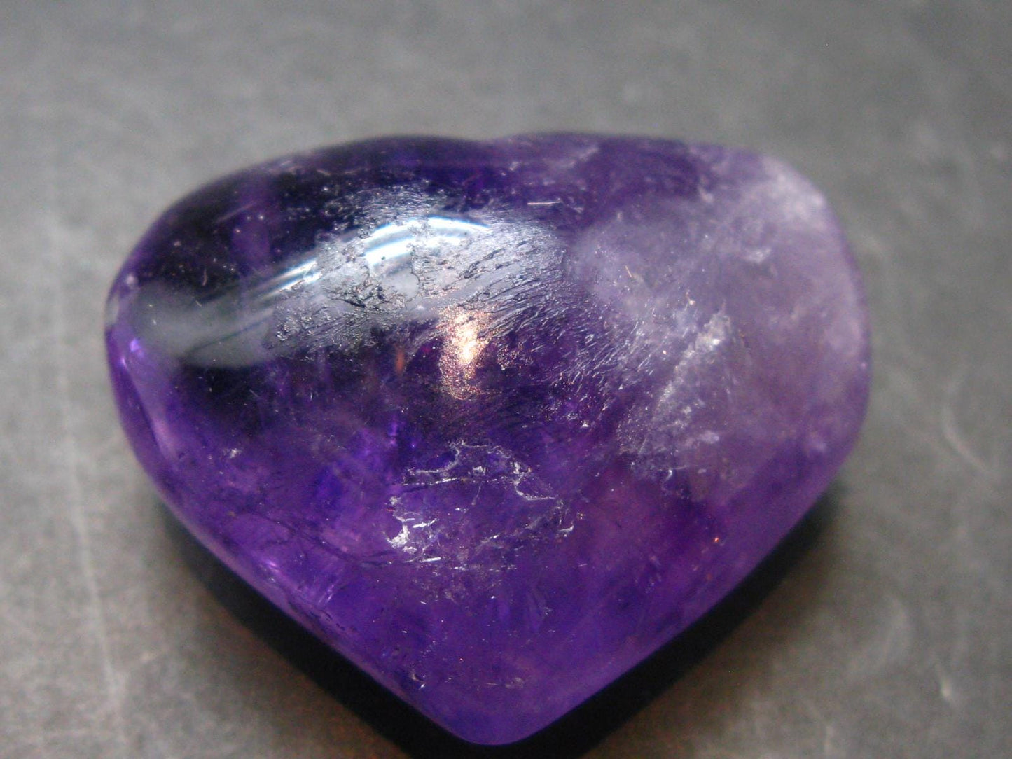 Amazing Natural Amethyst Puffed Heart Shaped from Brazil - 1.1"