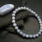 Blue Lace Agate Genuine Bracelet ~ 7 Inches ~ 6mm Round Beads