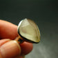 Natural Gem Raw Libyan Desert Glass Tektite Sterling Silver Ring from Libya - Size 6 - 9.03 Grams
