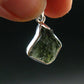 Moldavite Tektite Silver Pendant from Czech Republic - 1.0" - 2.0 Grams