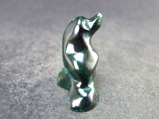 Rich Vivid Vibrant Green Malachite Bird Carving From Congo - 0.8" - 6.7 Grams