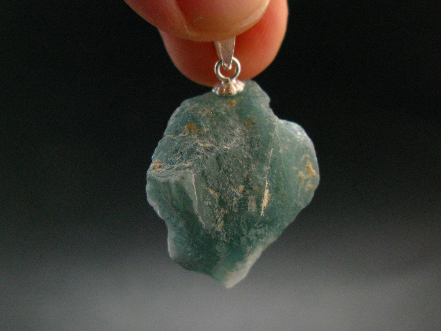 Grandidierite Silver Pendant From Madagascar - 1.2" - 6.14 Grams