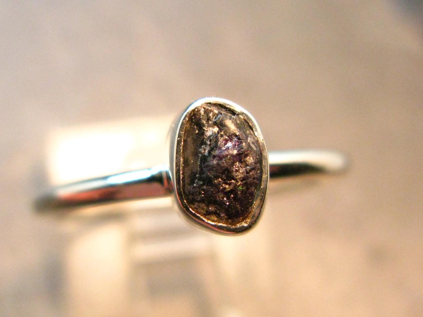 Alexandrite Crystal Silver Ring From Brazil - Size 7 - 1.92 Grams