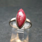 Vivid Juice Carmine Red Gem Rhodonite Silver Ring From Brazil - 2.82 Grams - Size 7