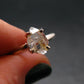 Fine Clear Natural Herkimer Diamond Silver Ring From New York - Size 8 - 1.79 Grams