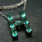 Emerald Silver Pendant W/Chain From Colombia - 2.60 Grams Total