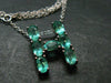 Emerald Silver Pendant W/Chain From Colombia - 2.60 Grams Total