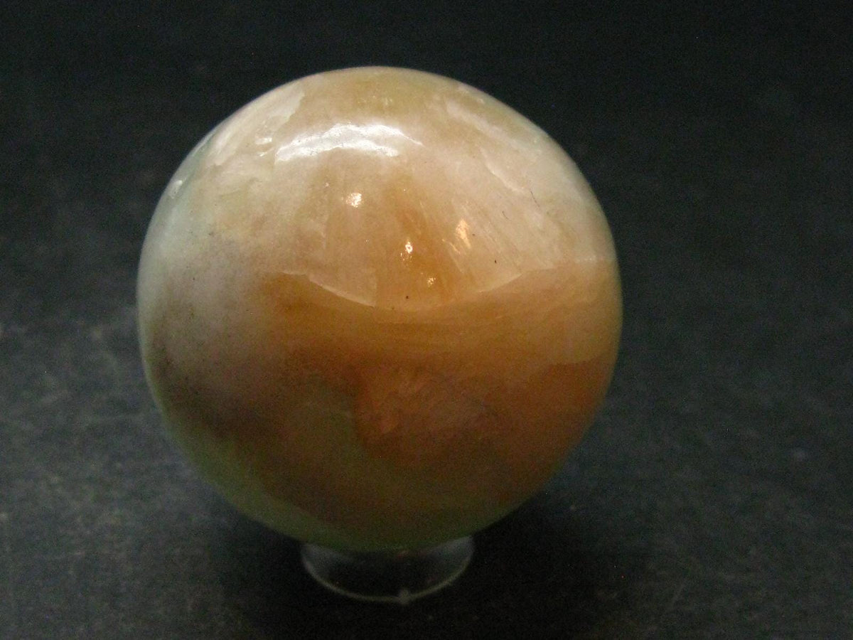 Green Apophylite & Stilbite Sphere From India - 1.6" - 84.54 Grams