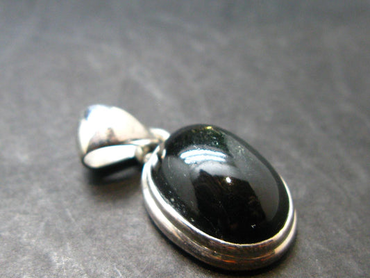 Black Star Diopside Silver Pendant From India - 3.44 Grams - 0.9"
