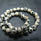 Dalmation Jasper Genuine Bracelet ~ 7 Inches ~ 4mm Round Beads