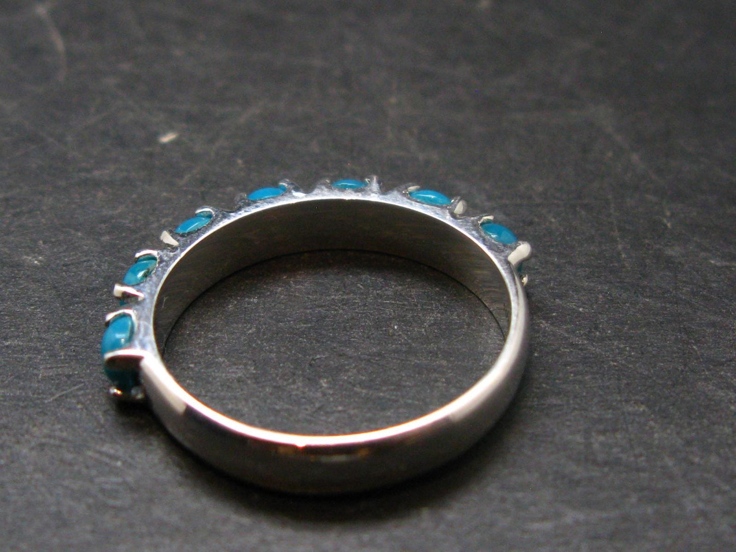 Genuine Turquoise Sterling Silver Ring - 3.20 Grams - Size 9.25
