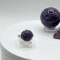 Beautifully Round Charoite Sterling Silver Ring - Size 8