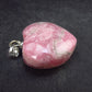 Rhodochrosite Heart Silver Pendant from Alma Colorado - 1.2" - 15.4 Grams