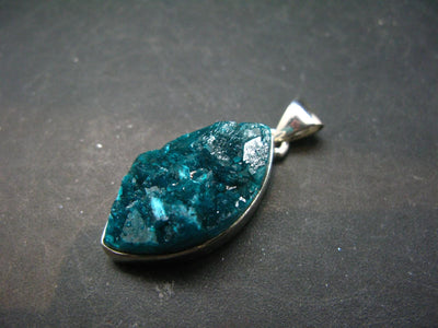 Dioptase Crystal Silver Pendant from Congo - 7.62 Grams - 1.4"