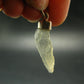 Gem Libyan Desert Glass Tektite Free Form Pendant Sterling Silver from Libya - 1.8" - 2.39 Grams