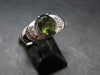 Moldavite Tektite Silver Ring from Czech Republic - Size 7.25 - 2.53 Grams