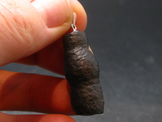 Rare Prophecy Stone Limonite after Pyrite Silver Pendant From Egypt - 1.4" - 8.74 Grams