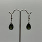 Elegant Teardrop Moldavite Earrings - Weight 3.23 Grams