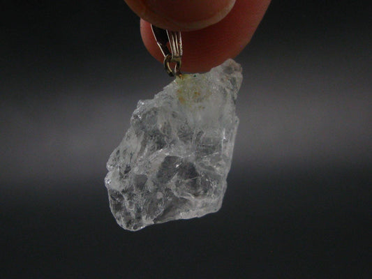 Aquamarine Crystal Silver Pendant From Namibia - 1.1" - 4.0 Grams