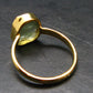 Moldavite Gold Plated Silver Ring - Size 6 - 1.21 Grams