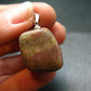 Rare Tumbled Brownish Pink Bustamite Silver Pendant with Attractive Pattern From South Africa - 1.1" - 9.58 Grams