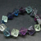 Fluorite Genuine Bracelet ~ 7.5 Inches ~ 15mm Crystal Beads