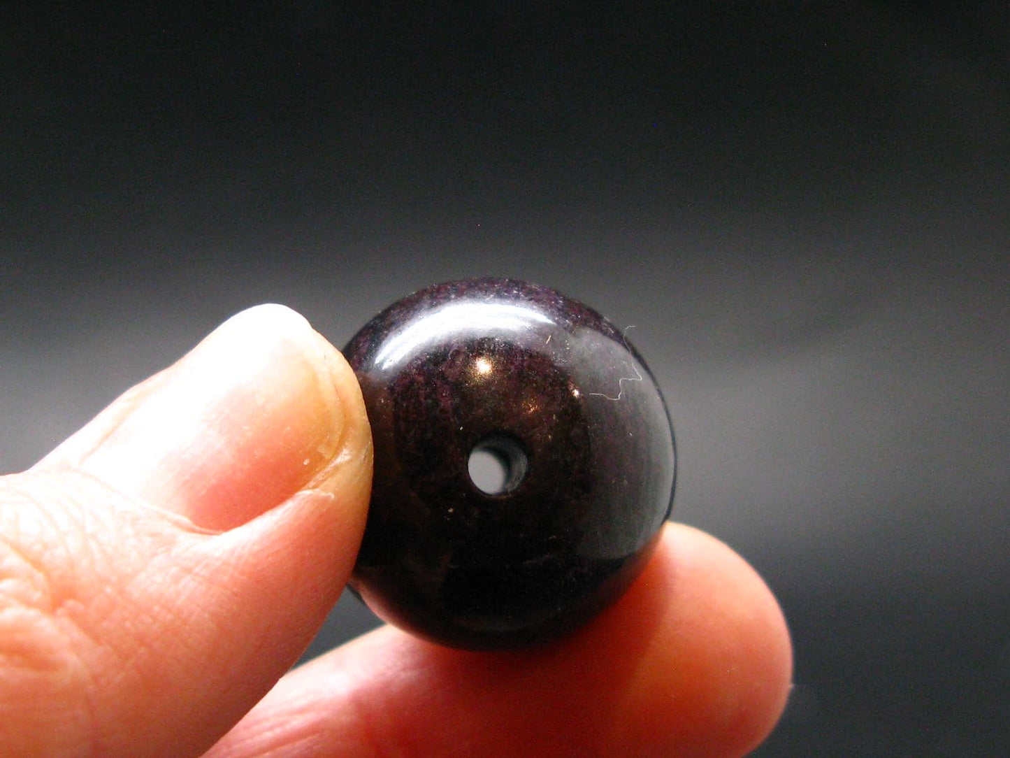Sugilite Polished Bead From South Africa - 0.8" - 14.17 Grams