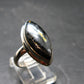 Real!! Very Rare Nuumite Nuummite Sterling Silver Ring from Greenland - 6.27 Grams - Size 7