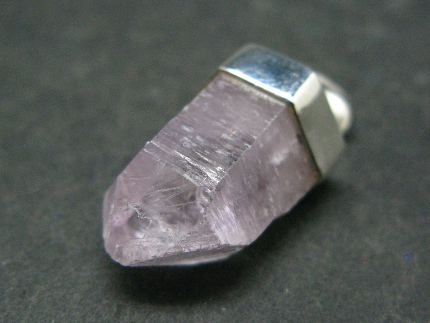 Vera Cruz Amethyst Silver Pendant From Mexico - 1.2" - 4.52 Grams