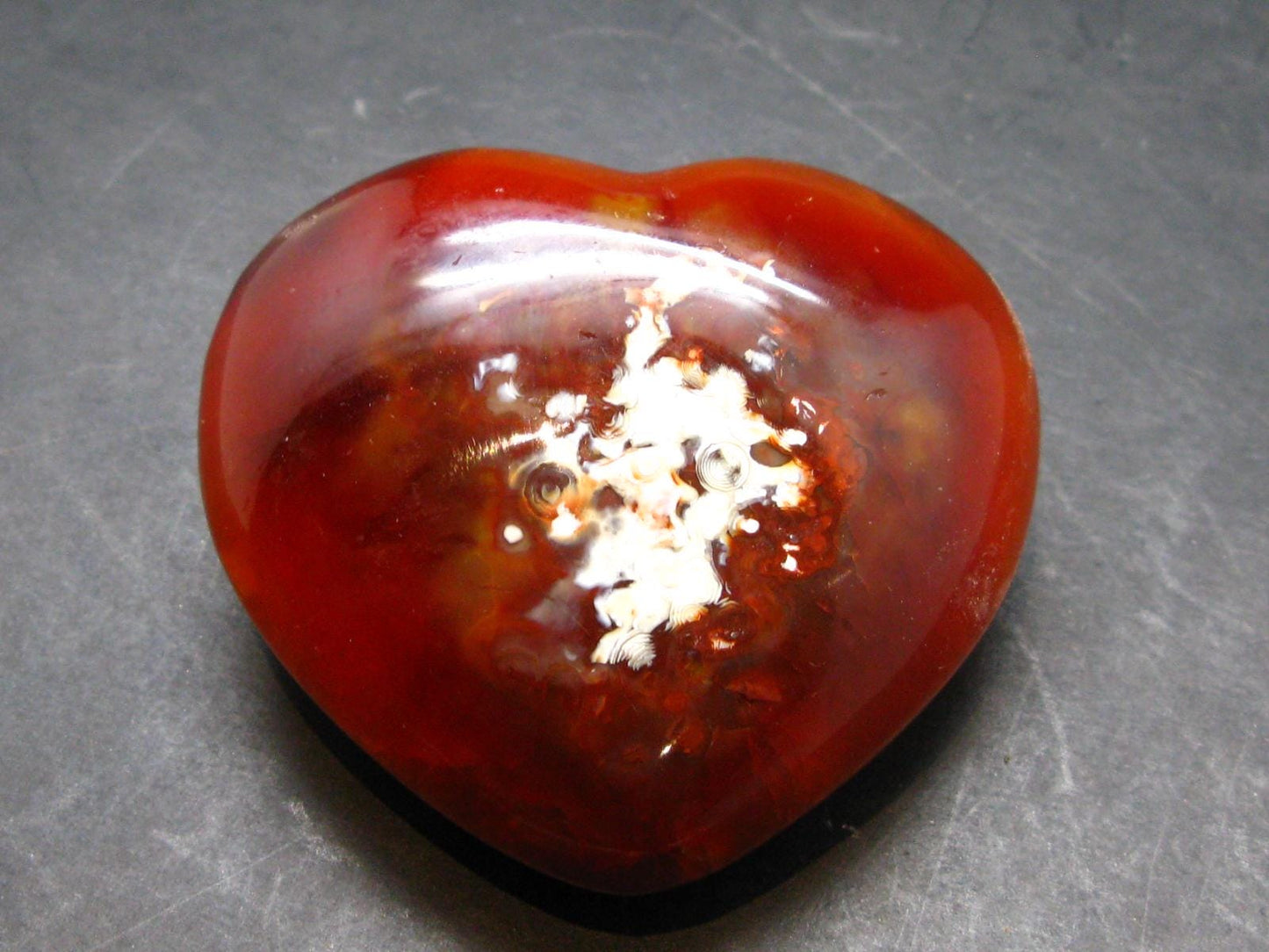 Carnelian Agate Heart From Madagascar - 2.0"
