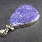 Lilac Stone!!! Stunning Silky Charoite Sterling Silver Pendant From Russia - 2.2" - 13.4 Grams