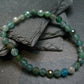 Neon Blue Apatite Genuine Bracelet ~ 7 Inches ~ 6mm Round Facetted Beads